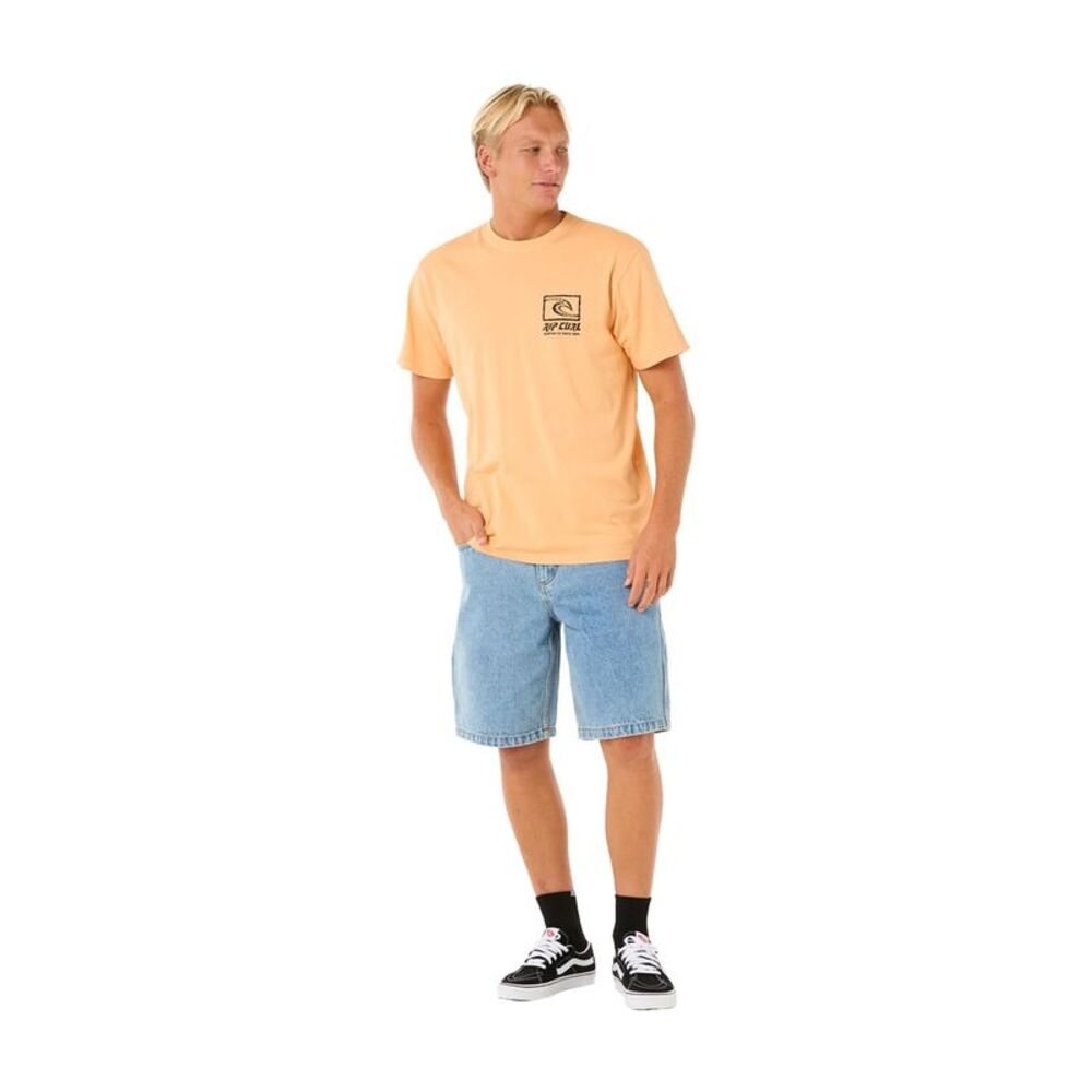 Rip Curl Mens Raw Energy Trad Graphic T-Shirt, Orange, M, DM